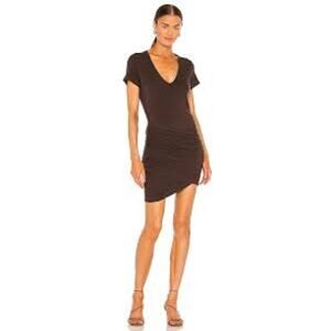 MONROW (Revolve) Super Soft Wrap Front Dress XS CASUAL COMY MINIMALIST